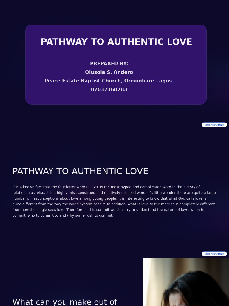 Pathway To Authentic Love 034054 | PDF | Love