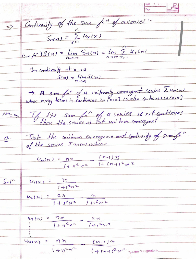 Continuity BSC Maths Pdusu | PDF