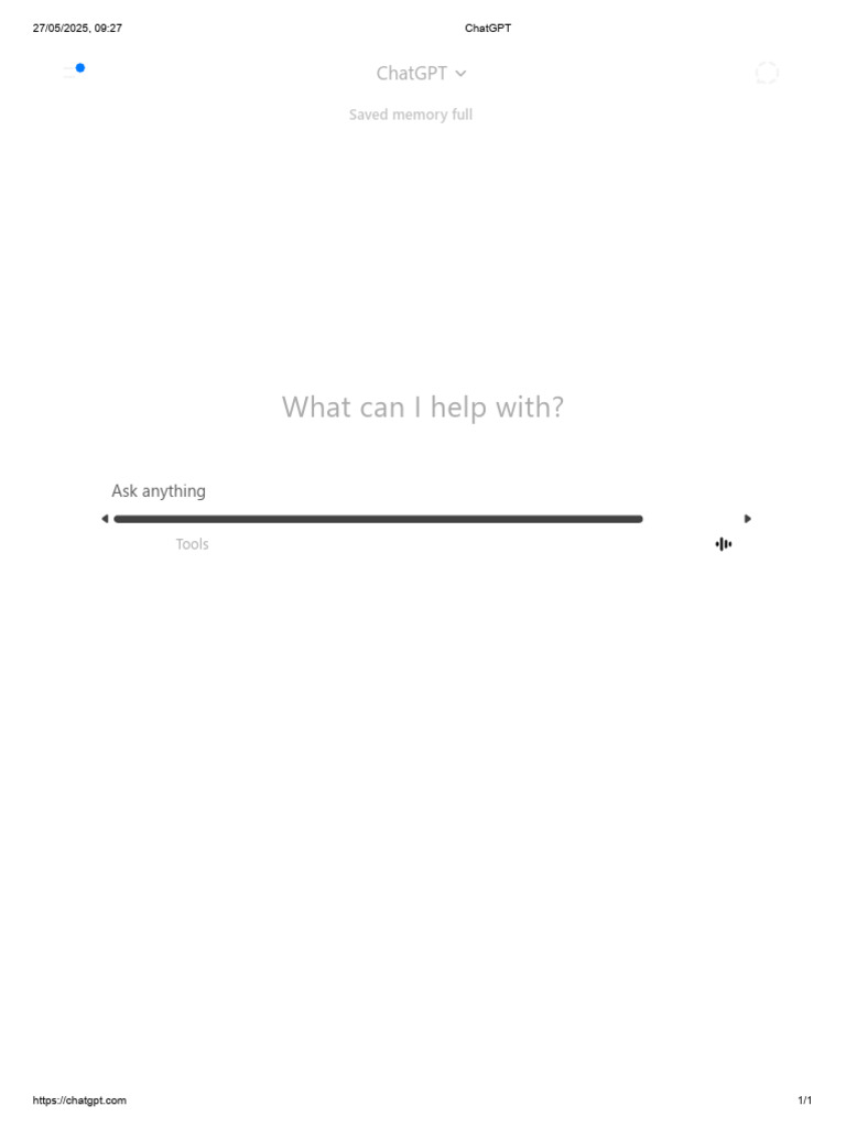 ChatGPT Memory Full Notification | PDF