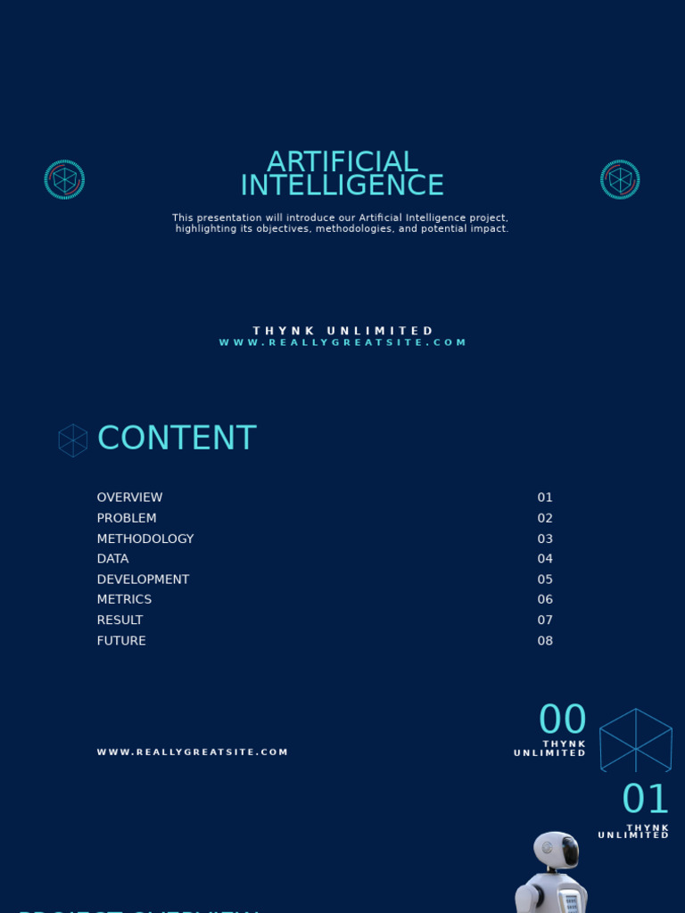 Blue and Dark Blue Modern Technology Presentation | PDF | Artificial ...