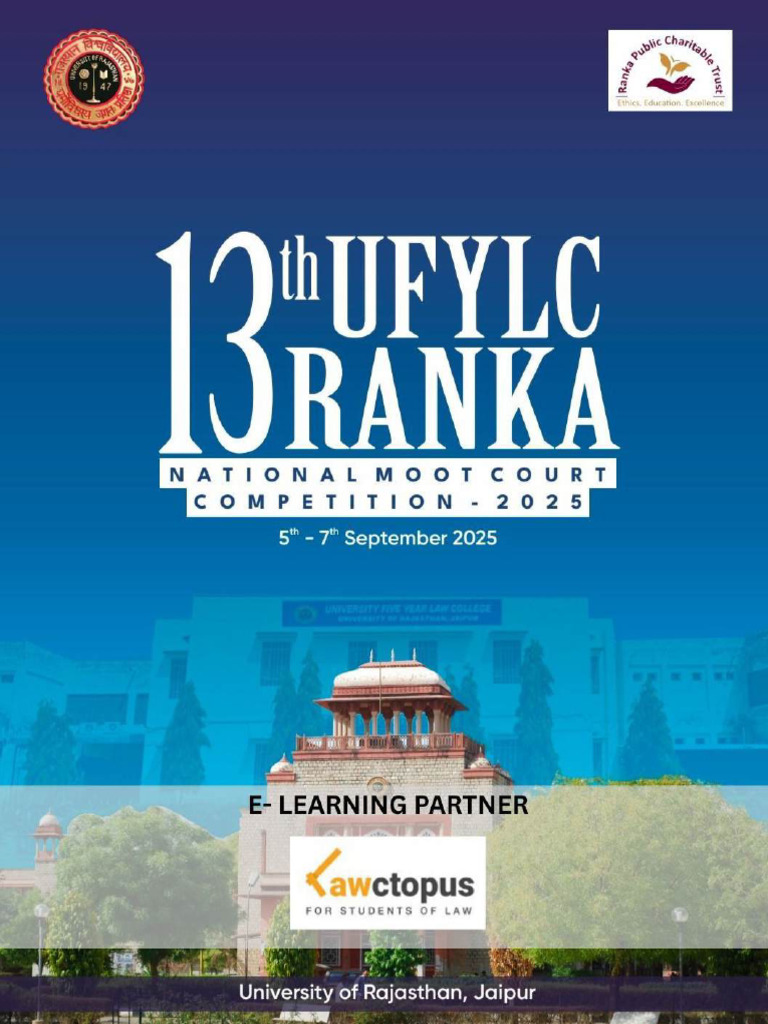 13th UFYLC-Ranka Moot Court Competition | PDF | Acquittal | Justice