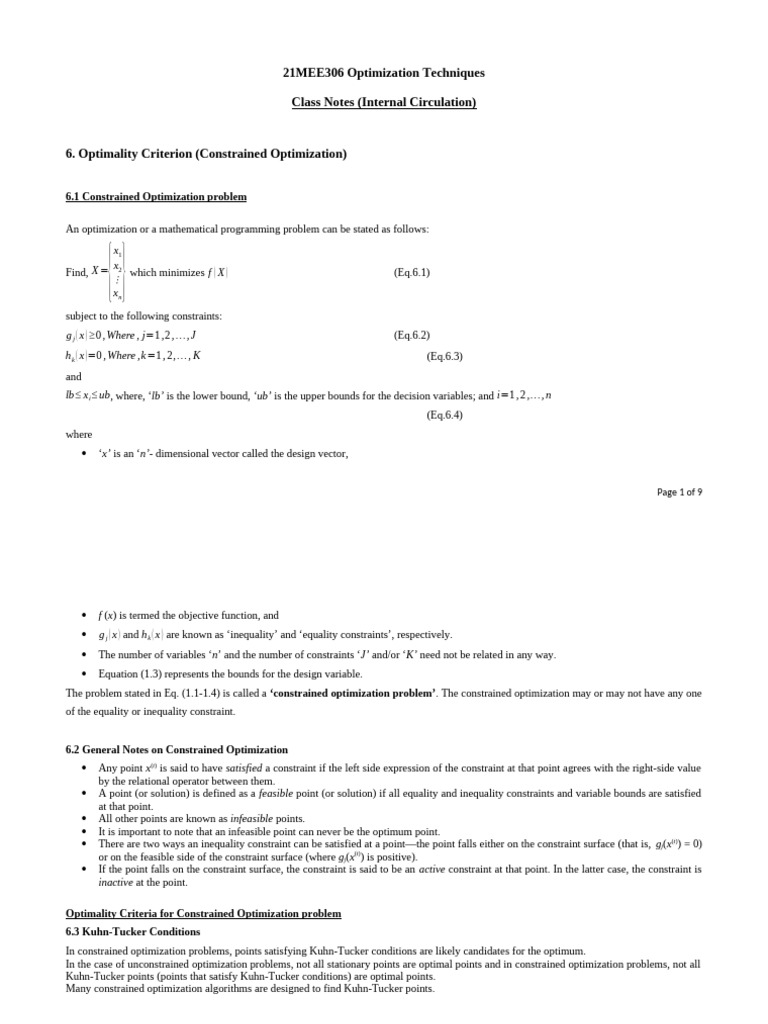 Constrained Optimization Techniques Explained | PDF | Mathematical ...