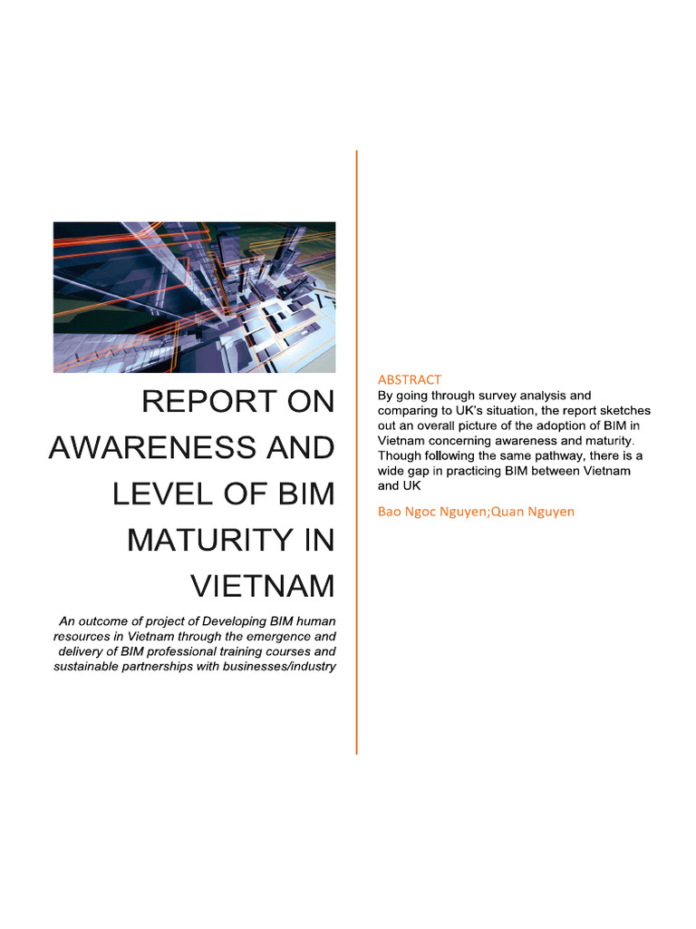 2018-Report On Awareness and Levels of BIM Maturity in Vietnam 2 | PDF