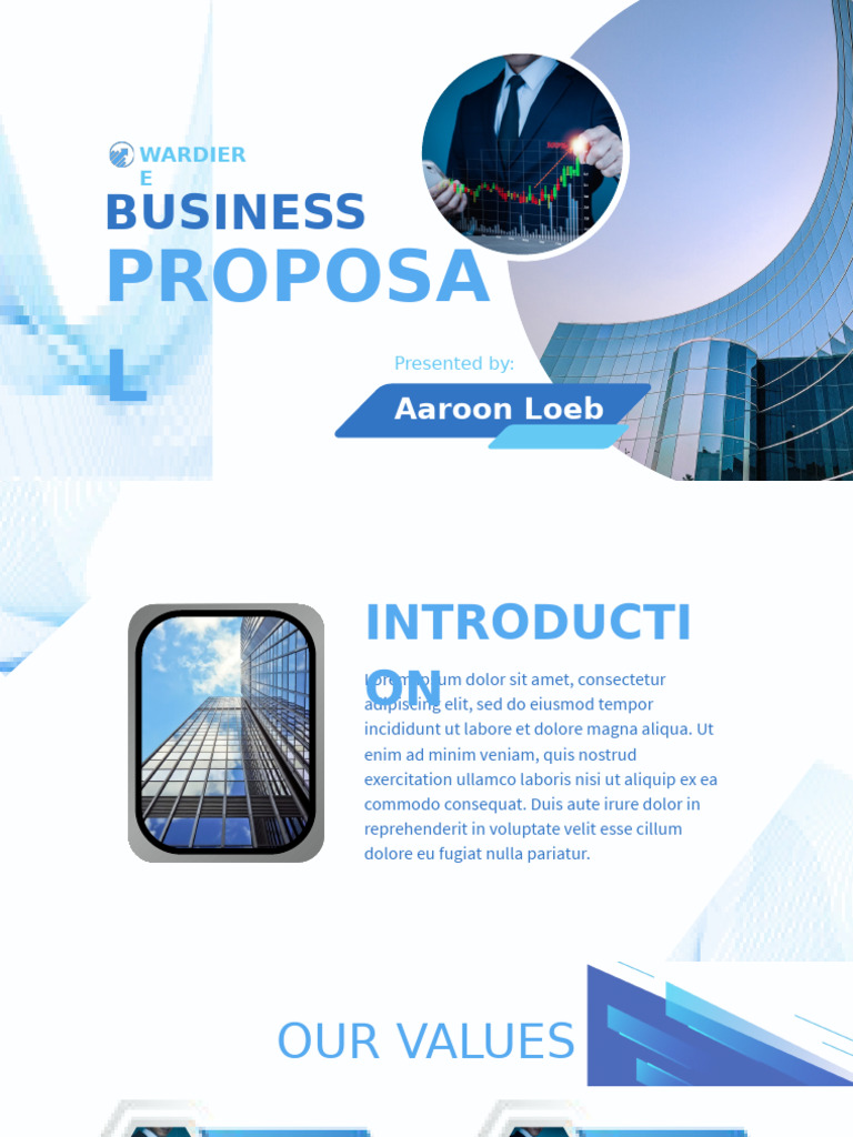 White Blue Modern Minimalist Business Proposal Presentation | PDF