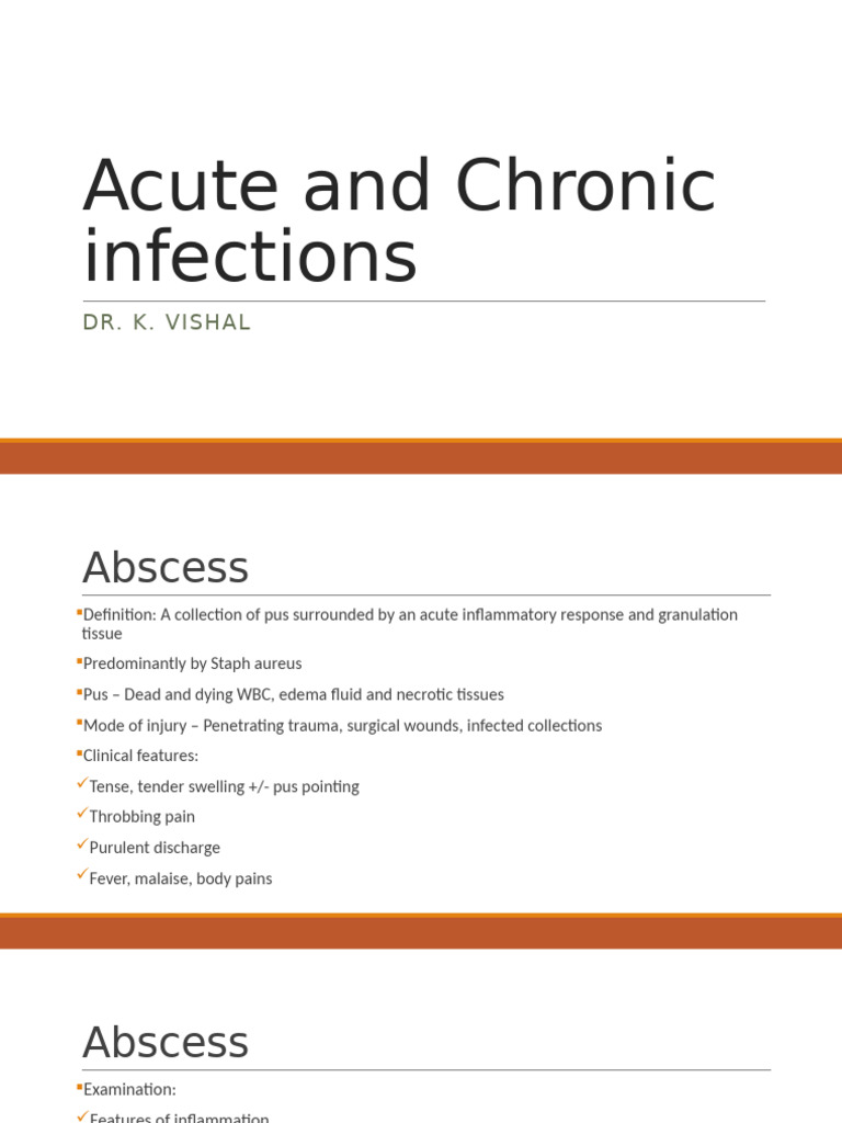 Acute and Chronic Infections | PDF | Medical Specialties | Diseases And ...