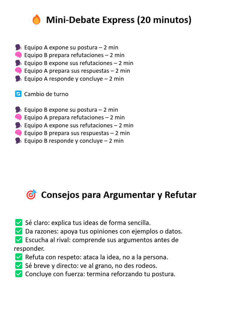 Mini Debate Express Pantalla2 | PDF