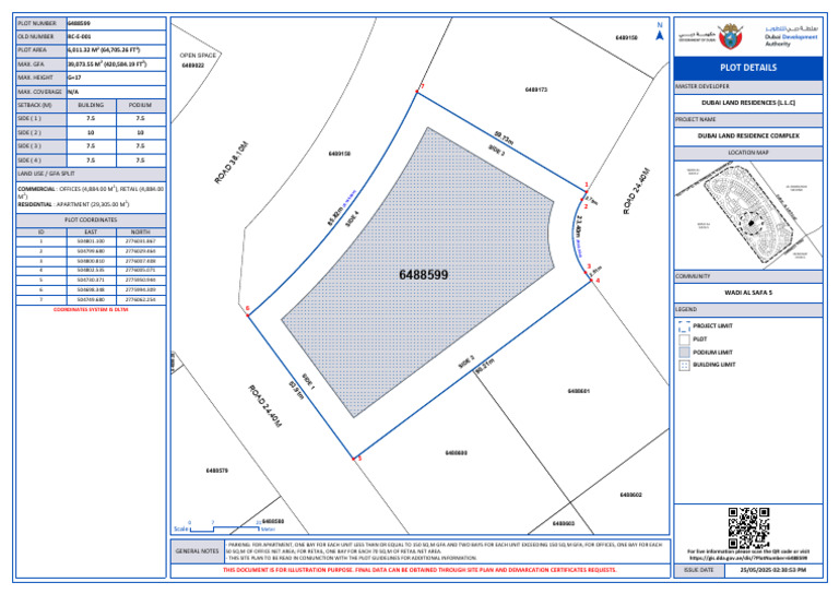 Dubai Land Residences Plot Details | PDF