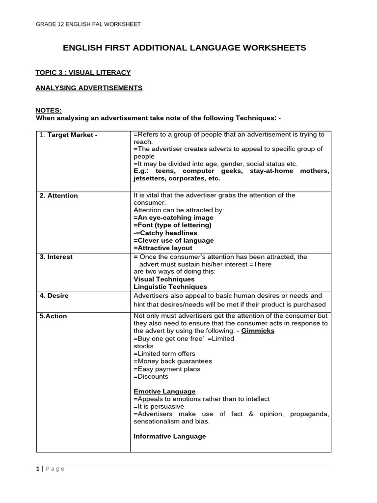 Advertisement Analysis Worksheet | PDF | Advertising | Human Communication
