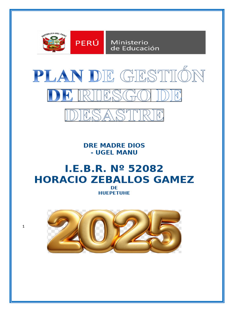 Plan Gestion Riesgo 2025 | PDF | Plan de estudios | Tormentas