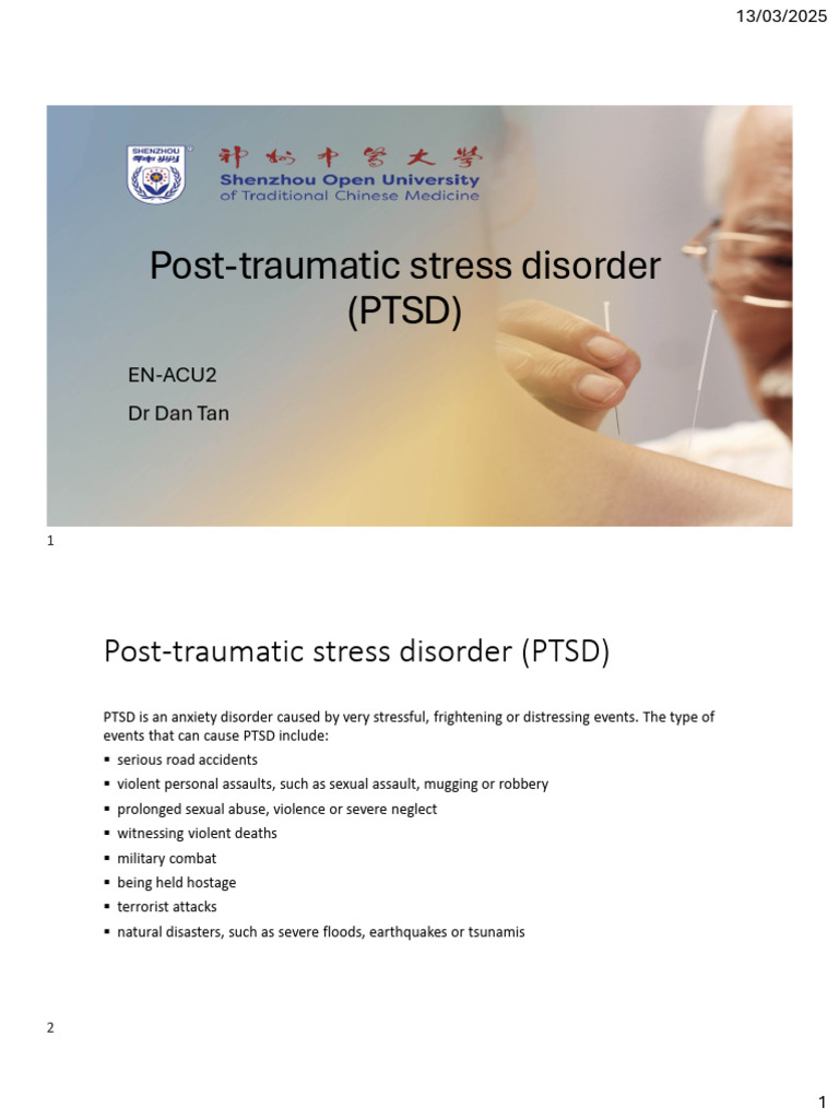 PTSD | PDF | Psychological Trauma | Anxiety