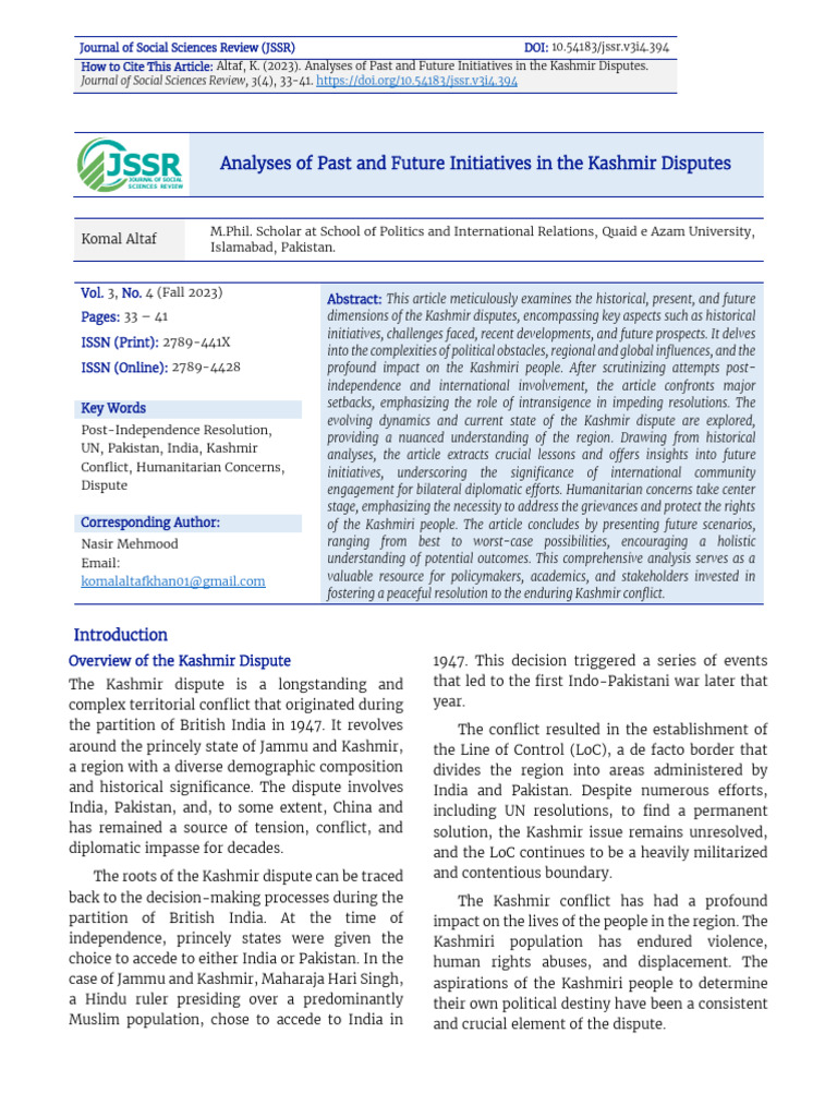 4 Analyses of Past and Future Initiatives Komal Altaf | PDF | Pakistan ...