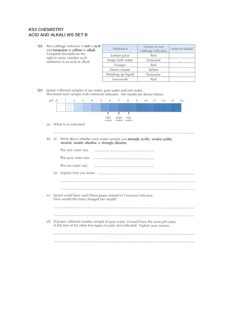 Y7 Chem Acid and Alkali | PDF