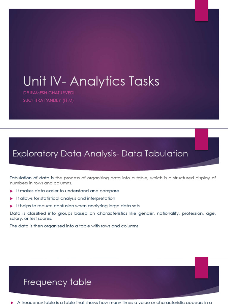 Data Analysis: Tabulation & Statistics | PDF | Statistical Significance ...