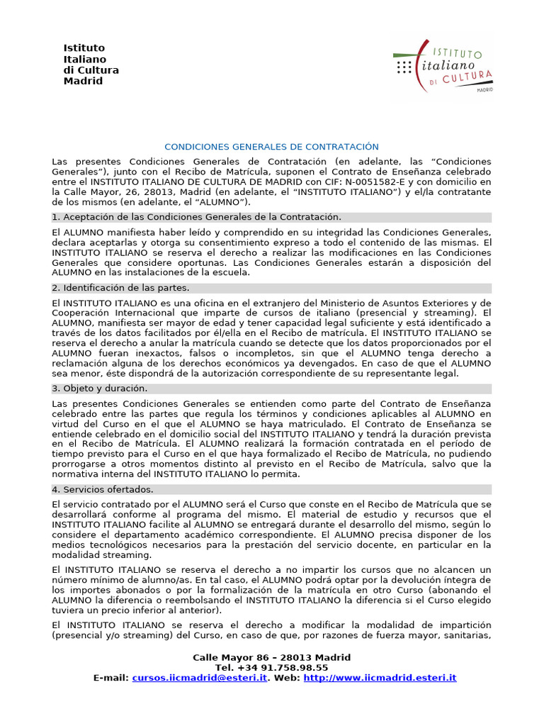 Condiciones Generales Def | PDF