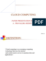 Base PPT on Cloud Computing