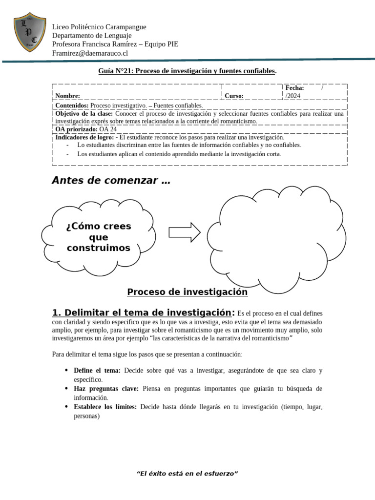 Investigación y Fuentes Confiables | PDF | Información
