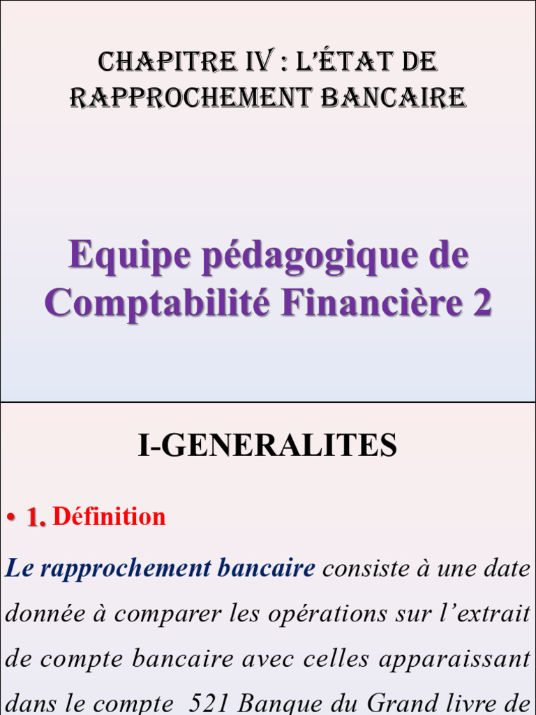 État de Rapprochement Bancaire | PDF | Banques | Virement bancaire