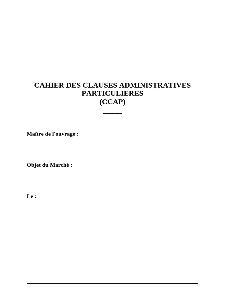 Cahier Des Clauses Administratives 2 | PDF | Taxe sur la valeur ajoutée ...