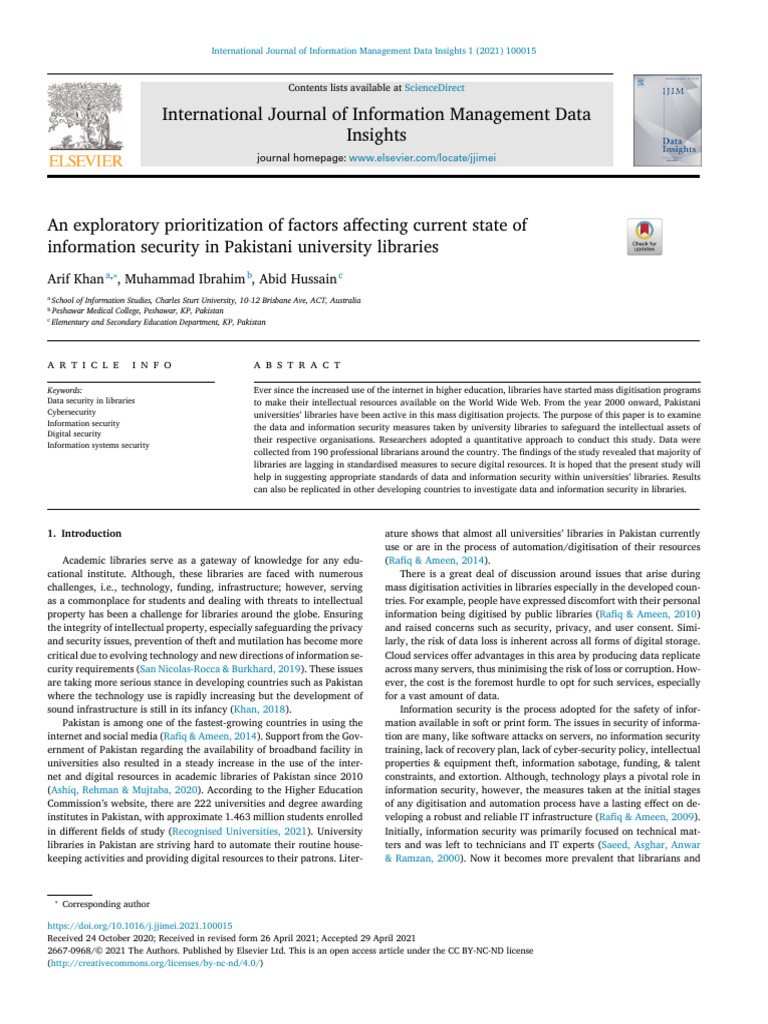An Exploratory Prioritization of Factors Affect - 2021 - International ...