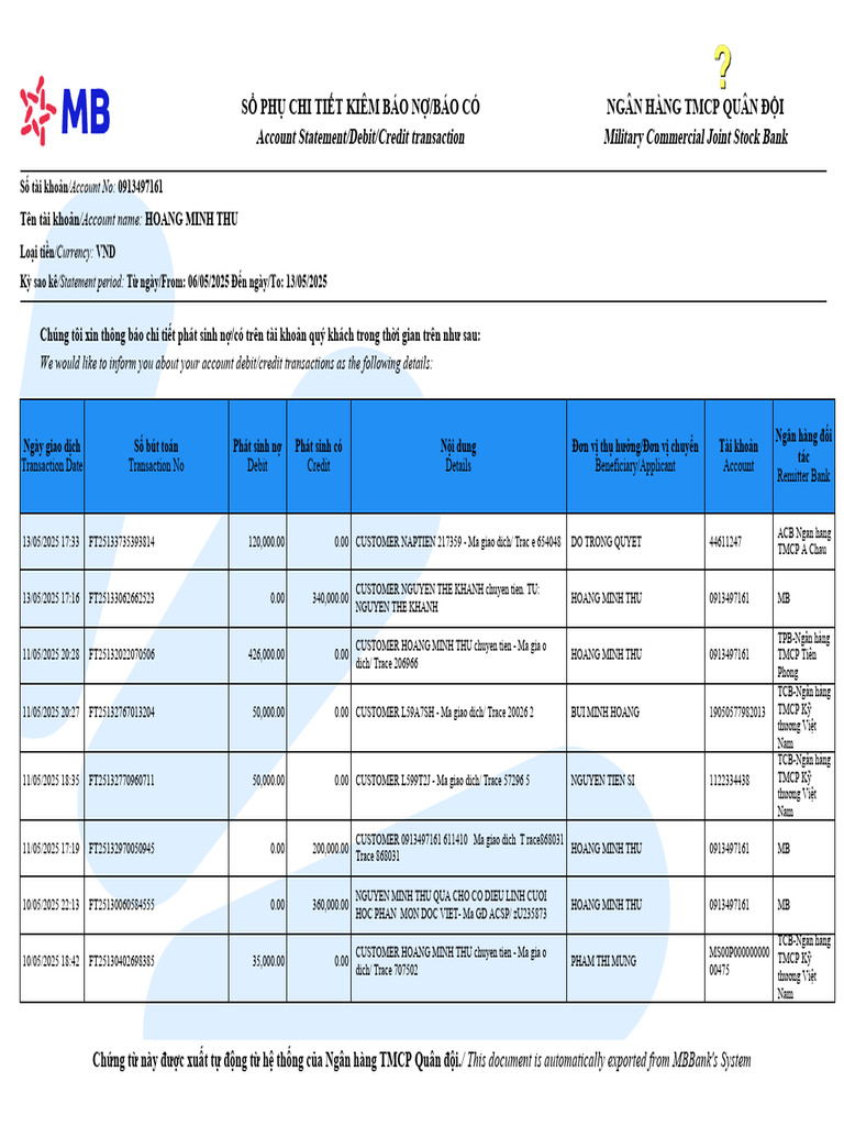 Transaction History | PDF
