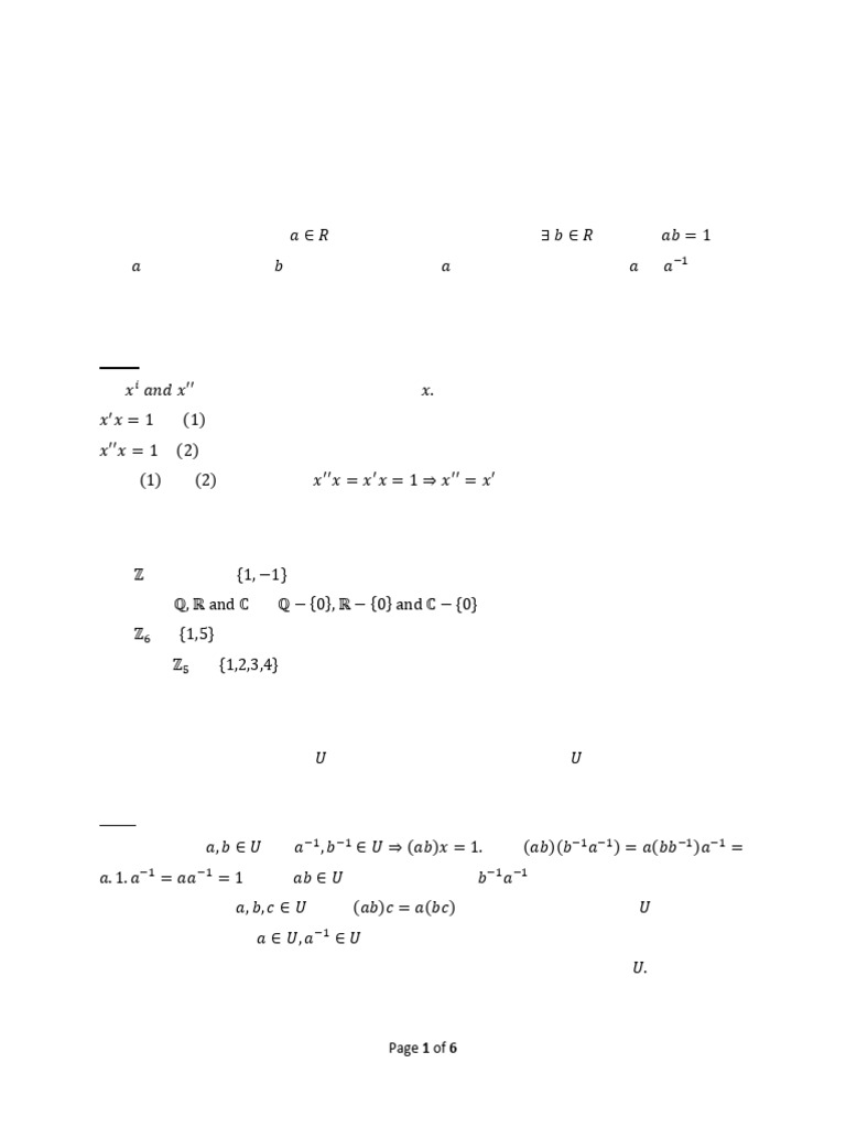 MAT 326 LECT 4 Properties of A Ring 1 | PDF | Ring (Mathematics ...