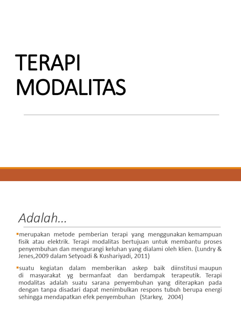Terapi Modalitas dalam Keperawatan Jiwa | PDF