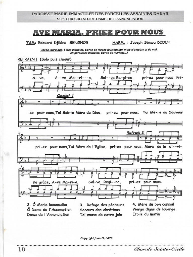 Ave Maria Priez Pour Nous Pdf