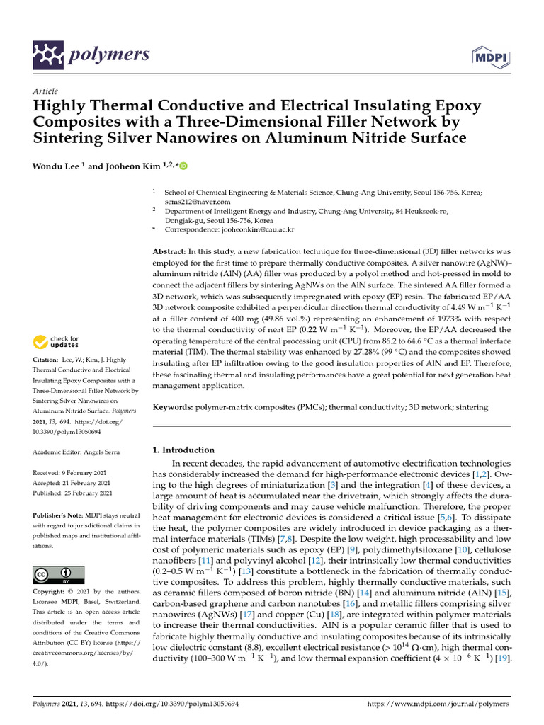 Thermal Conductive Epoxy Composites | PDF | Composite Material ...