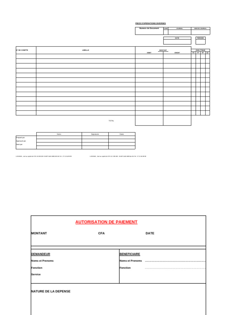 Autorisation de Paiement et Décaissement | PDF | Argent | Finance ...