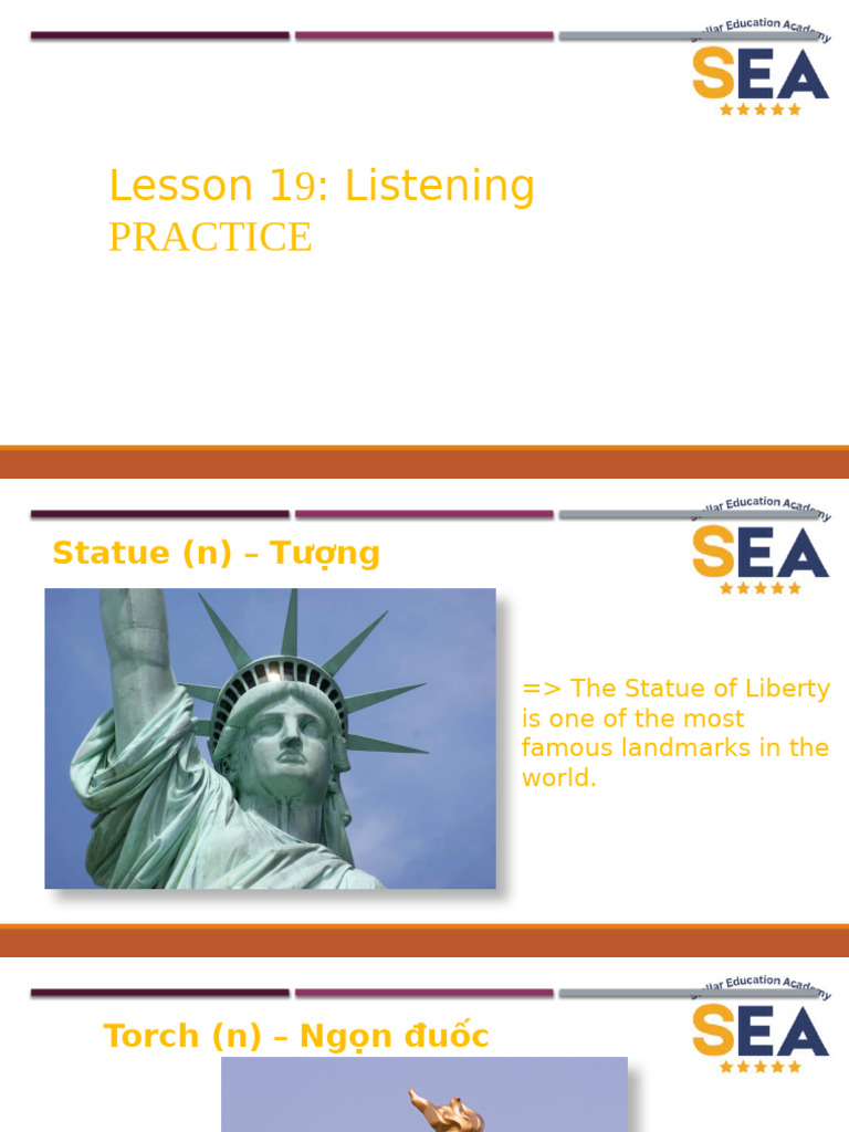 Statue of Liberty Listening Practice | PDF | Body Language | Communication