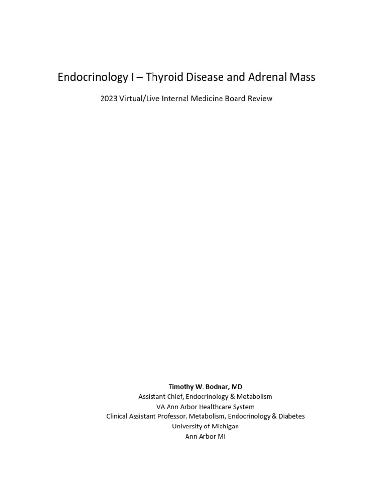 Thyroid Disease Overview and Management | PDF | Hyperthyroidism | Thyroid