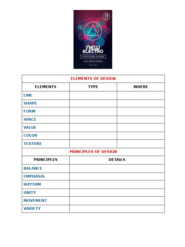 Elements and Principles of Design - Analysis | PDF