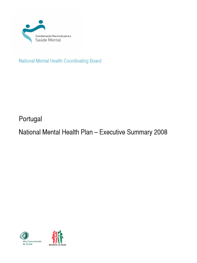 Portugal National Mental Health Plan Summary | PDF | Mental Health ...