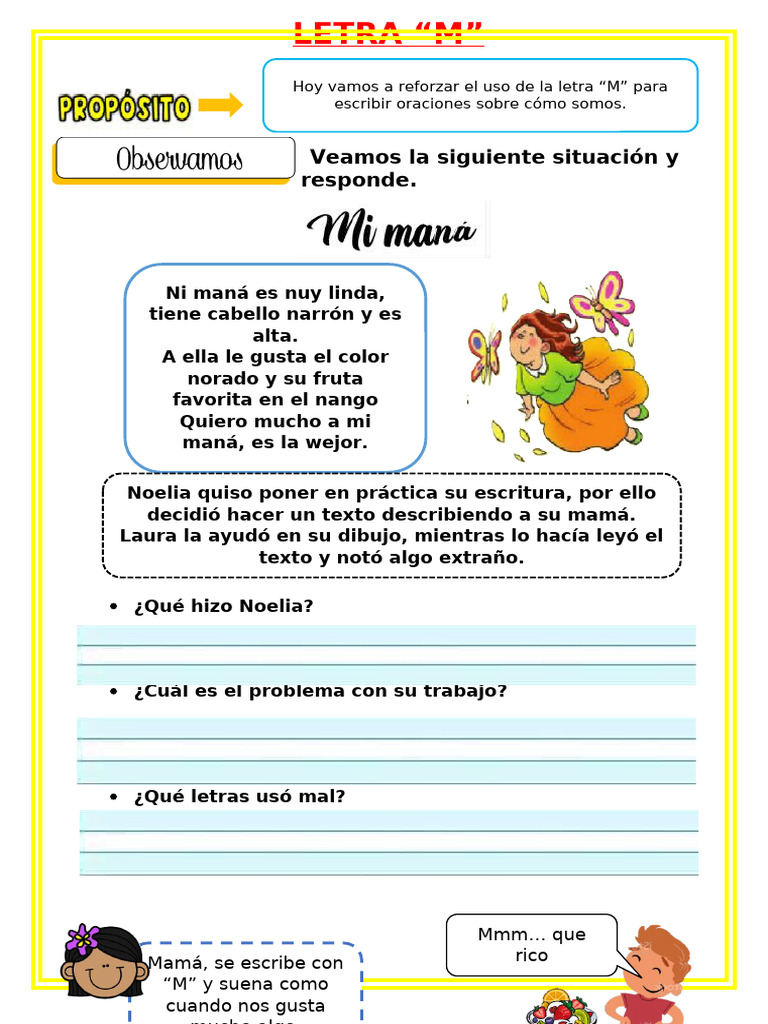 2 Ficha Letra M | PDF