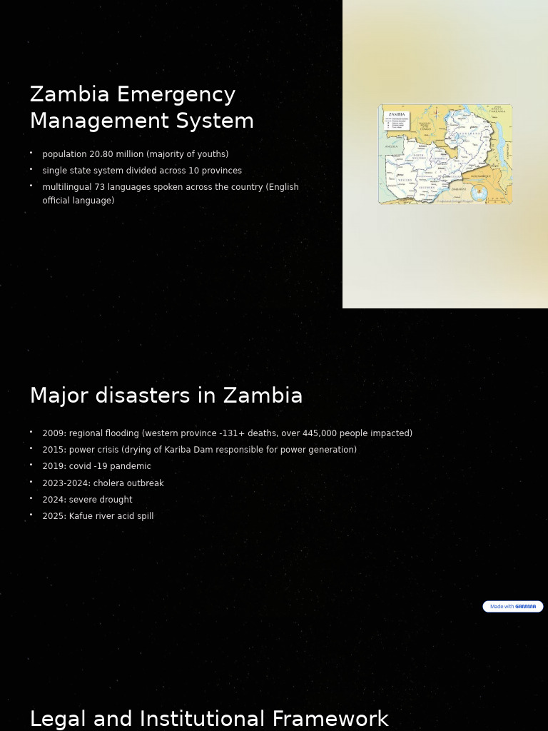 Zambia's Disaster Management Overview | PDF | Emergency Management ...