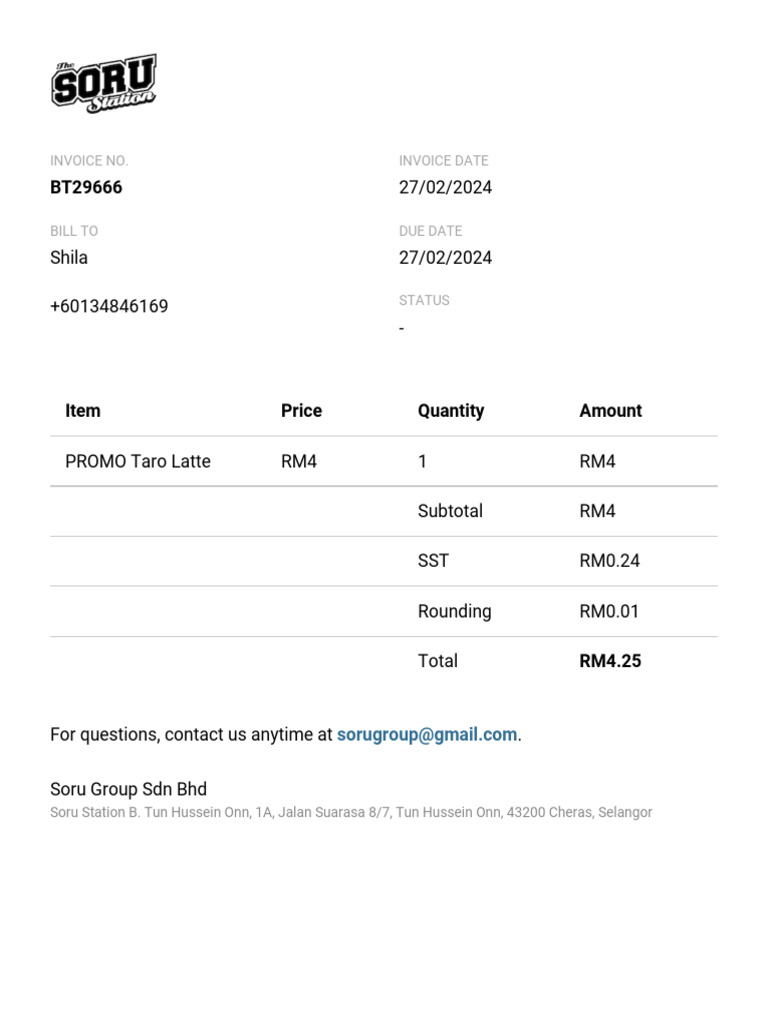 2024 02 27 BT29666 Invoice | PDF