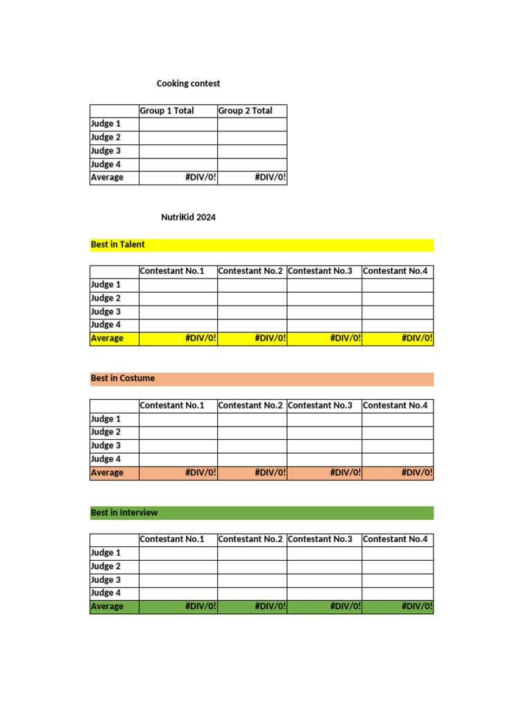 Tabulation Sheet | PDF