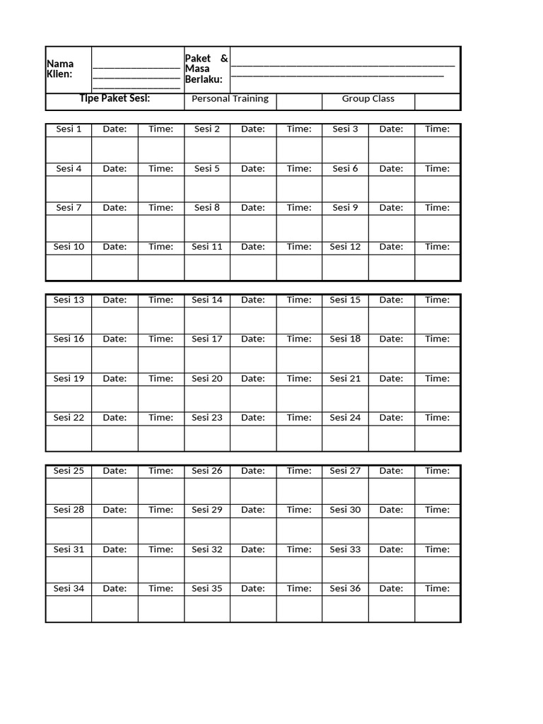 Formulir Kehadiran APKI | PDF