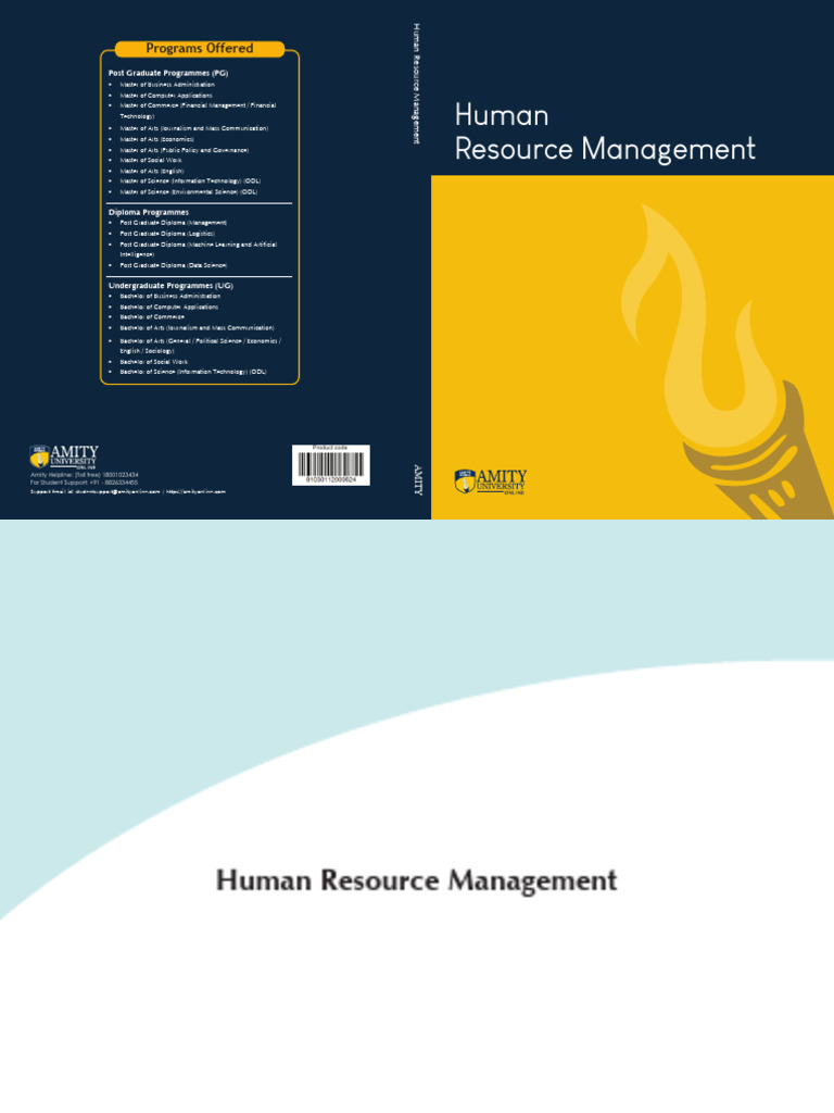 Amity University Human Resource Programs | PDF | Human Resource ...