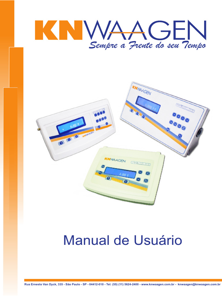 Manual de Operação da Balança KNW Aagen | PDF | Balança | Impressão