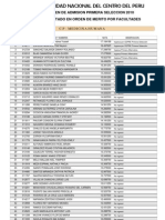 Resultados Medicina UNCP 2010