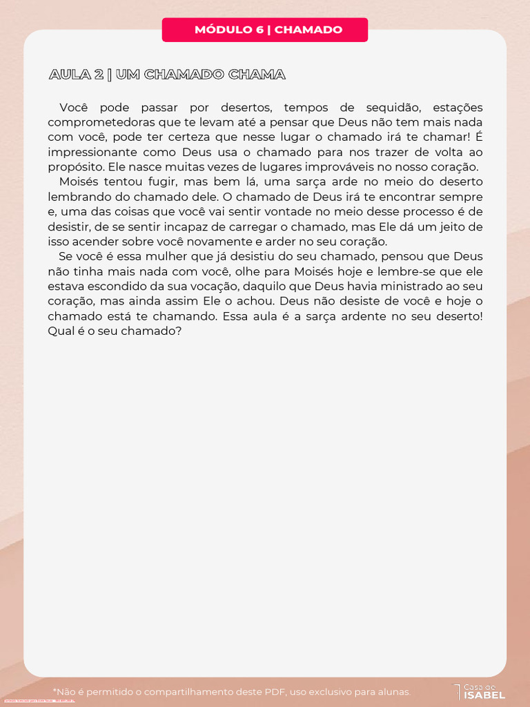 Redescubra Seu Chamado Espiritual | PDF