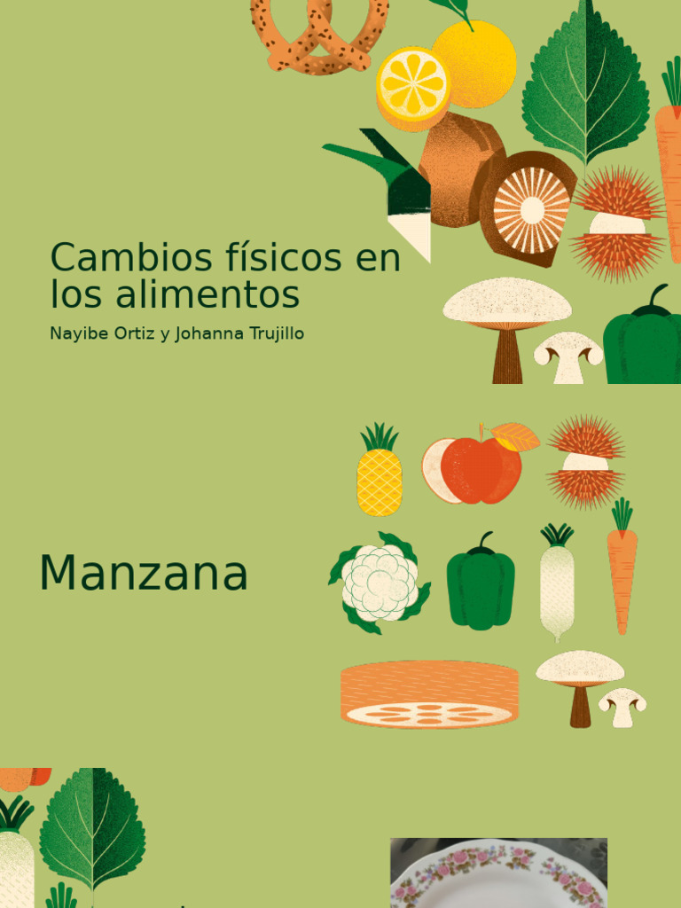 Cambio Fisicos en Los Alimentos | PDF | Plantas comestibles | Cocina vegana