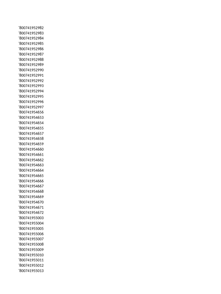 Product Codes List for Sheet 13 | PDF