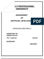 LOVELY PROFESSIONAL UNIVERSITY ASSIGNMENT ON ARTIFICIAL INTELLIGENCE