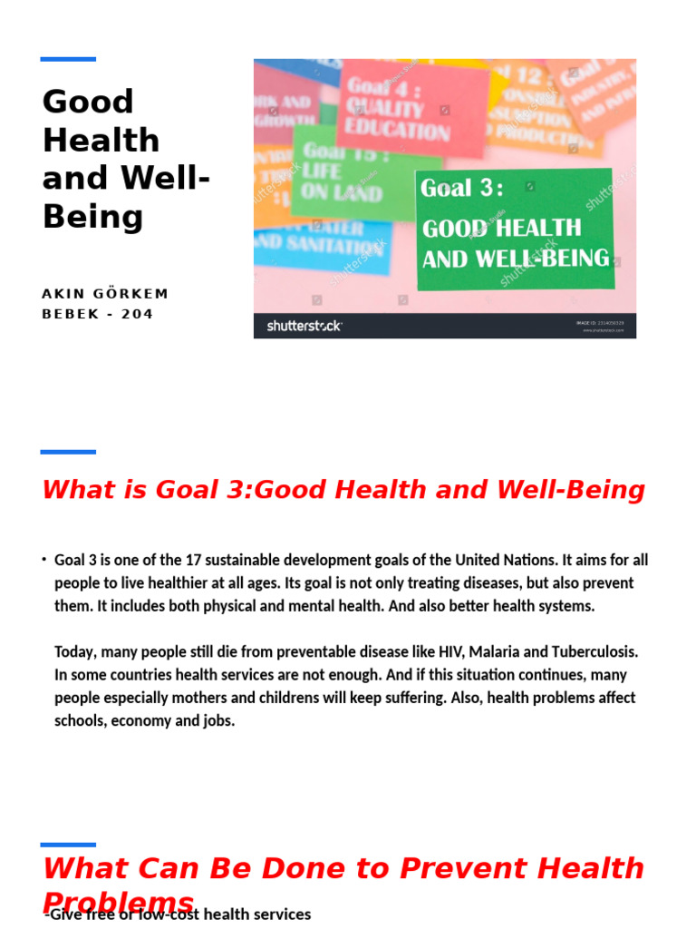 Good Health and Well-Being | PDF