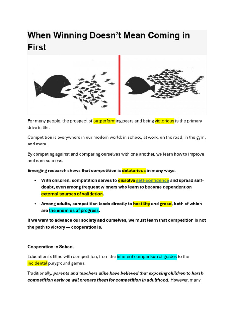 When Winning Does Not Mean Being First Pdf Competition Market