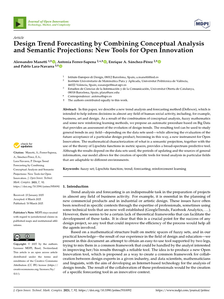 Design Trend Forecasting by Combining Conceptu - 2021 - Journal of Open ...