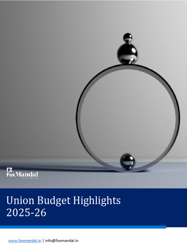 Union Budget Highlights 2025 26 1738509815 | PDF | Cost Of Living | Taxes