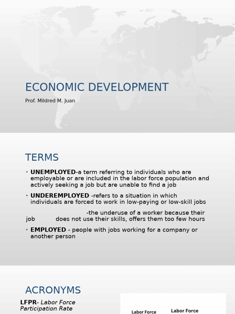 Economic Development F1 | PDF | Workforce | Urbanization